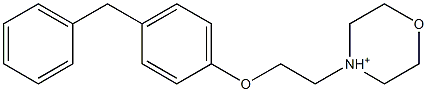 4-[2-(4-Benzylphenoxy)ethyl]morpholine-4-cation Struktur