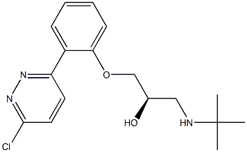 (R)-1-[2-(6-Chloro-3-pyridazinyl)phenoxy]-3-[(1,1-dimethylethyl)amino]-2-propanol Struktur