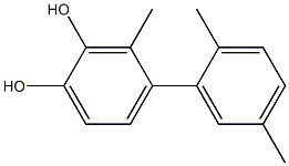 3-Methyl-4-(2,5-dimethylphenyl)benzene-1,2-diol Struktur