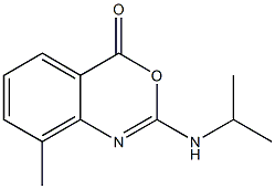 2-Isopropylamino-8-methyl-4H-3,1-benzoxazin-4-one Struktur