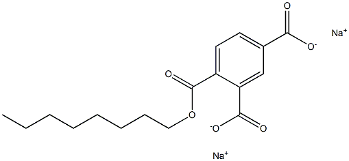 4-(Octyloxycarbonyl)isophthalic acid disodium salt Struktur