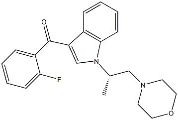 3-(2-Fluorobenzoyl)-1-[(1S)-1-methyl-2-morpholinoethyl]-1H-indole Struktur