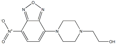 4-(7-Nitrobenzofurazan-4-yl)-1-piperazineethanol Struktur