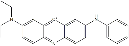 3-(Diethylamino)-7-(phenylamino)phenoxazin-5-ium Struktur