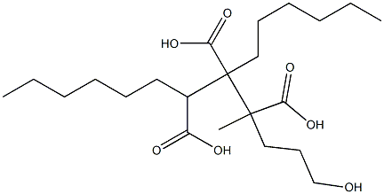 Butane-1,2,3-tricarboxylic acid 3-(3-hydroxypropyl)1,2-dihexyl ester Struktur