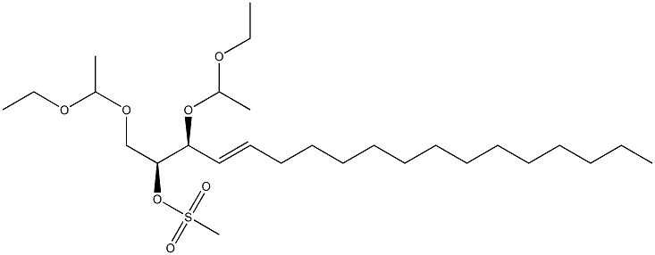 (2S,3S)-1,3-Bis(1-ethoxyethoxy)-4-octadecen-2-ol methanesulfonate Struktur