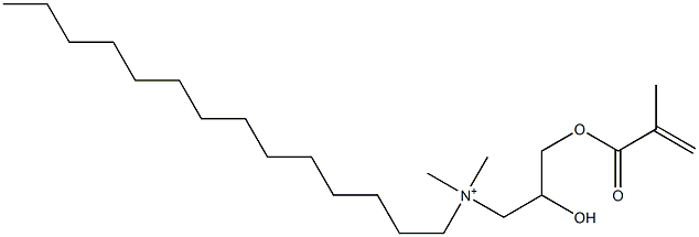 N-[2-Hydroxy-3-(methacryloyloxy)propyl]-N,N-dimethyltetradecan-1-aminium Struktur