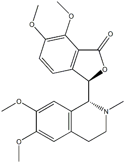 (R)-3-[(1R)-2-Methyl-6,7-dimethoxy-1,2,3,4-tetrahydroisoquinoline-1-yl]-6,7-dimethoxyisobenzofuran-1(3H)-one Struktur