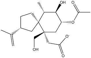 (2R,5S,6S,7R,8R,10S)-8-Acetyloxy-7-hydroxy-6-methyl-2-(1-methylethenyl)spiro[4.5]decane-10-methanol 10-acetate Struktur