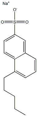 5-Pentyl-2-naphthalenesulfonic acid sodium salt Struktur