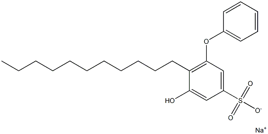 5-Hydroxy-6-undecyl[oxybisbenzene]-3-sulfonic acid sodium salt Struktur