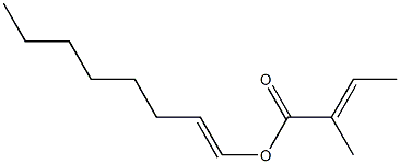 (E)-2-Methyl-2-butenoic acid 1-octenyl ester Struktur