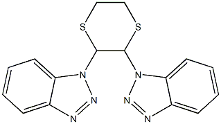 2,3-Bis(1H-benzotriazol-1-yl)-1,4-dithiane Struktur