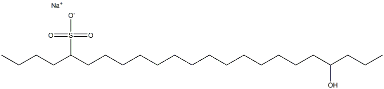 20-Hydroxytricosane-5-sulfonic acid sodium salt Struktur