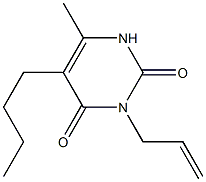 3-Allyl-5-butyl-6-methyluracil Struktur