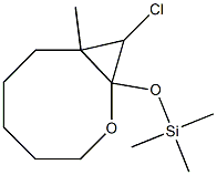 9-Chloro-8-methyl-1-(trimethylsilyloxy)-2-oxabicyclo[6.1.0]nonane Struktur