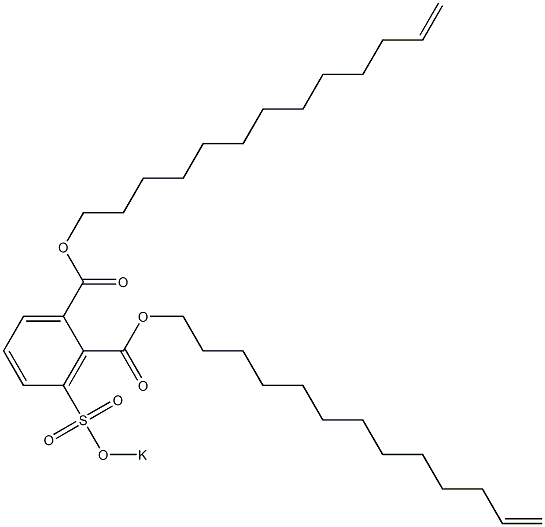 3-(Potassiosulfo)phthalic acid di(12-tridecenyl) ester Struktur