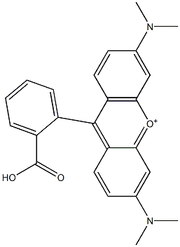 9-(2-Carboxyphenyl)-3,6-bis(dimethylamino)xanthylium Struktur