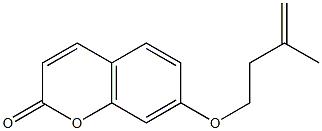 7-Isopentenyloxycoumarin Struktur