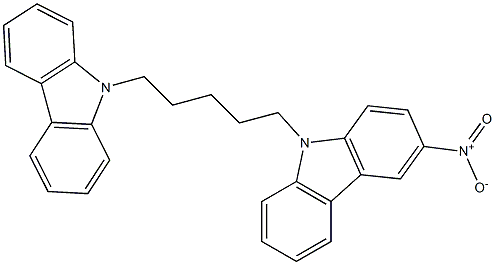 3-Nitro[9,9'-pentamethylenebis(9H-carbazole)] Struktur