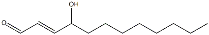 (E)-4-Hydroxy-2-dodecen-1-al Struktur