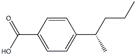 (+)-4-[(S)-1-Methylbutyl]benzoic acid Struktur