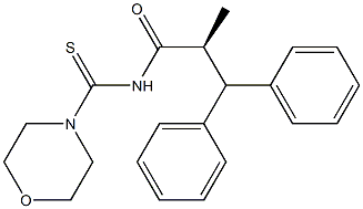 (+)-N-[(S)-2-Methyl-3,3-diphenylpropionyl]-4-morpholinecarbothioamide Struktur