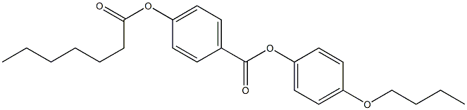 p-Heptanoyloxybenzoic acid p-butoxyphenyl ester Struktur