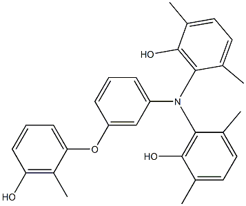 N,N-Bis(6-hydroxy-2,5-dimethylphenyl)-3-(3-hydroxy-2-methylphenoxy)benzenamine Struktur