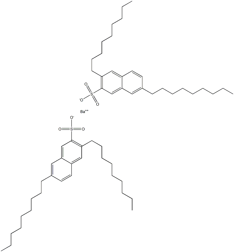 Bis(3,7-dinonyl-2-naphthalenesulfonic acid)barium salt Struktur