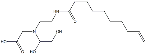 N-(1,2-Dihydroxyethyl)-N-[2-(9-decenoylamino)ethyl]aminoacetic acid Struktur