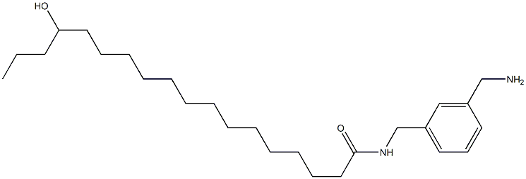 15-Hydroxy-N-(3-aminomethylbenzyl)stearamide Struktur