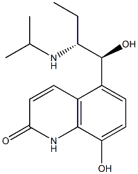 8-Hydroxy-5-[(1S,2R)-1-hydroxy-2-(isopropylamino)butyl]-2(1H)-quinolinone Struktur