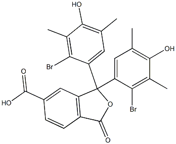 1,1-Bis(2-bromo-4-hydroxy-3,5-dimethylphenyl)-1,3-dihydro-3-oxoisobenzofuran-6-carboxylic acid Struktur