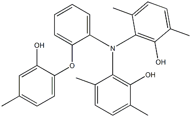 N,N-Bis(6-hydroxy-2,5-dimethylphenyl)-2-(2-hydroxy-4-methylphenoxy)benzenamine Struktur