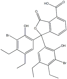 1,1-Bis(5-bromo-3,4-diethyl-6-hydroxyphenyl)-1,3-dihydro-3-oxoisobenzofuran-4-carboxylic acid Struktur