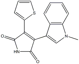 3-(2-Thienyl)-4-(1-methyl-1H-indole-3-yl)-3-pyrroline-2,5-dione Struktur