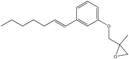 3-(1-Heptenyl)phenyl 2-methylglycidyl ether Struktur