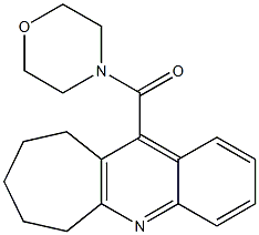 Morpholino 7,8,9,10-tetrahydro-6H-cyclohepta[b]quinolin-11-yl ketone Struktur