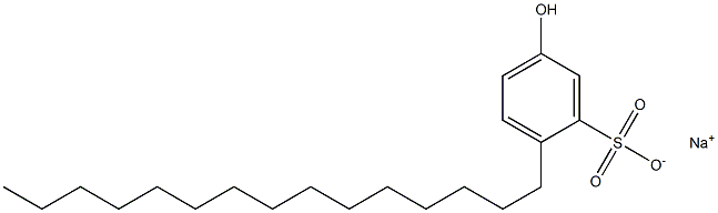 5-Hydroxy-2-pentadecylbenzenesulfonic acid sodium salt Struktur