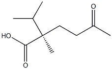 [R,(-)]-2-Isopropyl-2-methyl-5-oxohexanoic acid Struktur