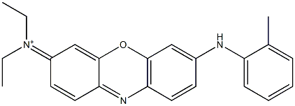 3-Diethyliminio-7-o-tolylamino-3H-phenoxazine Struktur