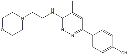 3-(2-Morpholinoethylamino)-4-methyl-6-(4-hydroxyphenyl)pyridazine Struktur