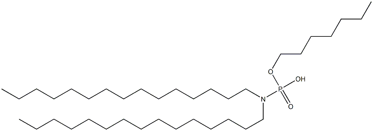 N,N-Dipentadecylamidophosphoric acid hydrogen heptyl ester Struktur