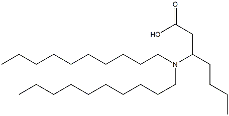 3-(Didecylamino)heptanoic acid Struktur