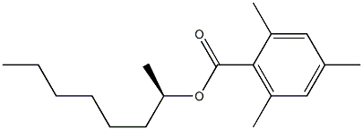 (-)-2,4,6-Trimethylbenzoic acid (R)-1-methylheptyl ester Struktur