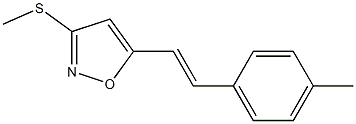 5-[(E)-2-[4-Methylphenyl]vinyl]-3-(methylthio)isoxazole Struktur