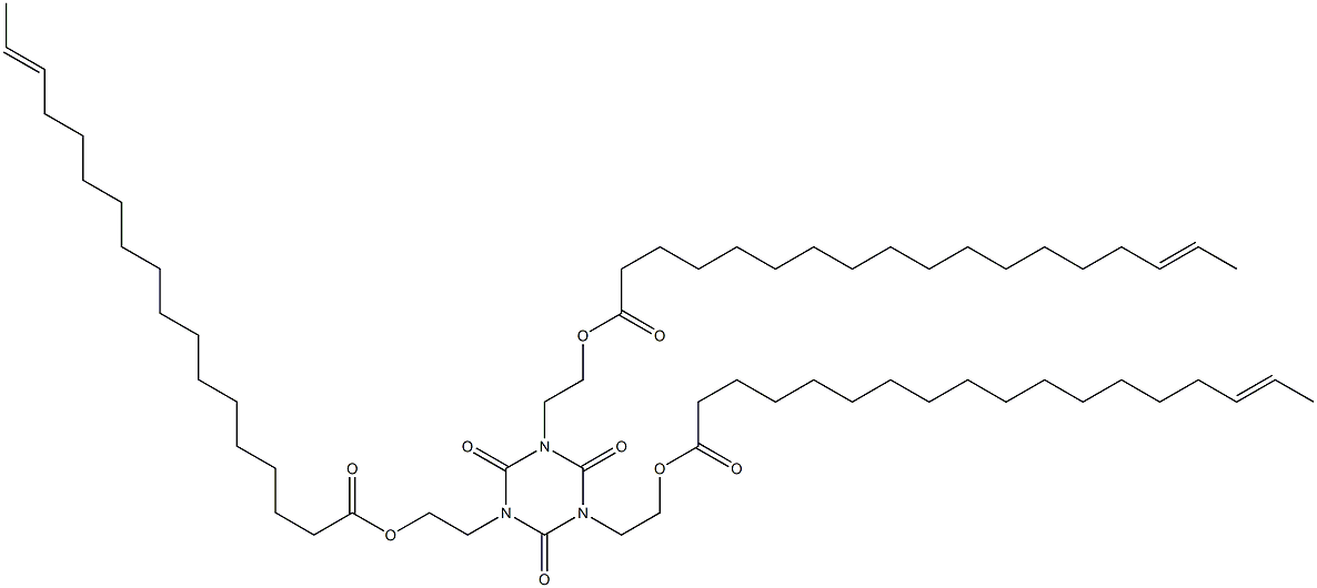 1,3,5-Tris[2-(16-octadecenoyloxy)ethyl]hexahydro-1,3,5-triazine-2,4,6-trione Struktur