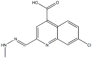 7-Chloro-2-[(2-methylhydrazono)methyl]quinoline-4-carboxylic acid Struktur