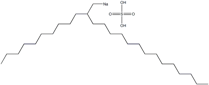 Sulfuric acid 2-decylhexadecyl=sodium salt Struktur